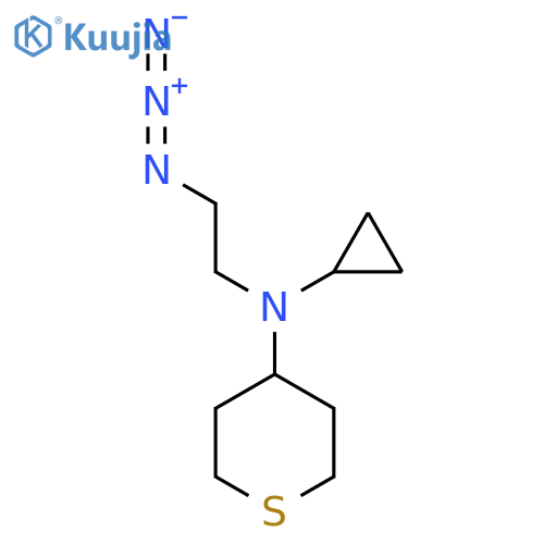 N-(2-Azidoethyl)-N-cyclopropyltetrahydro-2H-thiopyran-4-amine structure