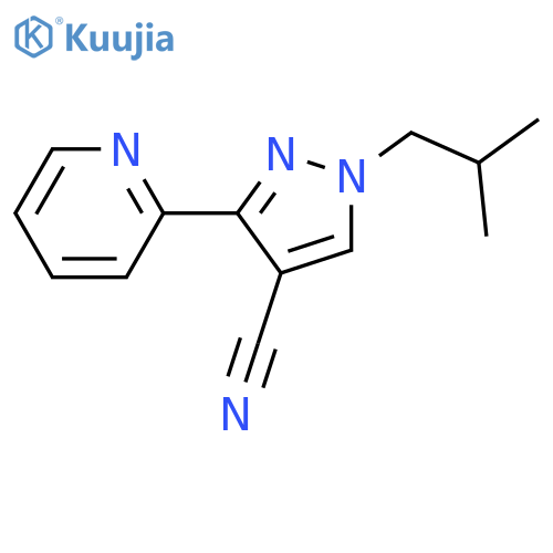 1-isobutyl-3-(pyridin-2-yl)-1H-pyrazole-4-carbonitrile structure