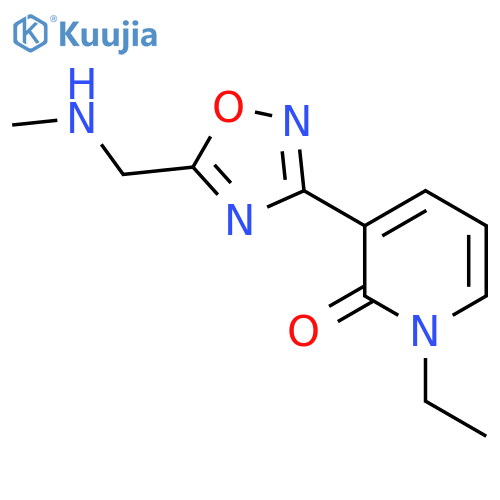 1-ethyl-3-(5-((methylamino)methyl)-1,2,4-oxadiazol-3-yl)pyridin-2(1H)-one structure