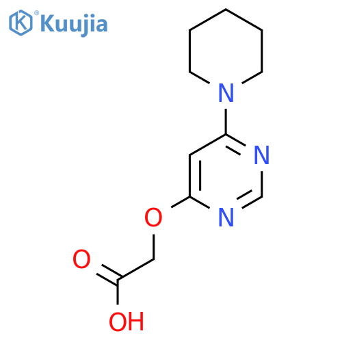 2-((6-(Piperidin-1-yl)pyrimidin-4-yl)oxy)acetic acid structure