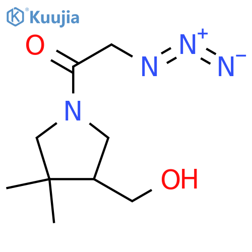2-Azido-1-(4-(hydroxymethyl)-3,3-dimethylpyrrolidin-1-yl)ethan-1-one structure