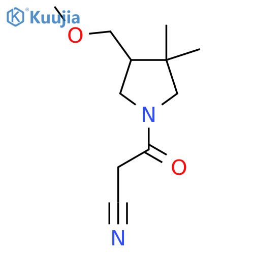 3-(4-(Methoxymethyl)-3,3-dimethylpyrrolidin-1-yl)-3-oxopropanenitrile structure