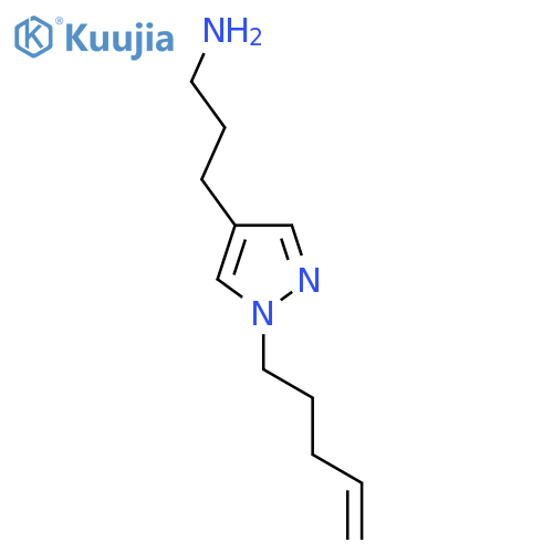 3-[1-(Pent-4-en-1-yl)-1H-pyrazol-4-yl]propan-1-amine structure