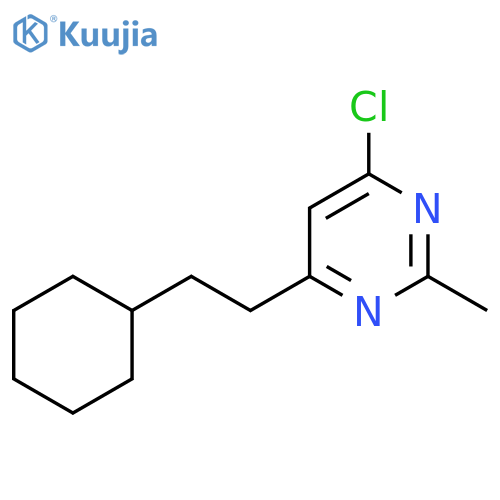 4-Chloro-6-(2-cyclohexylethyl)-2-methylpyrimidine structure