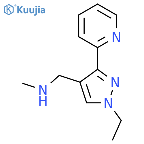 1-(1-ethyl-3-(pyridin-2-yl)-1H-pyrazol-4-yl)-N-methylmethanamine structure