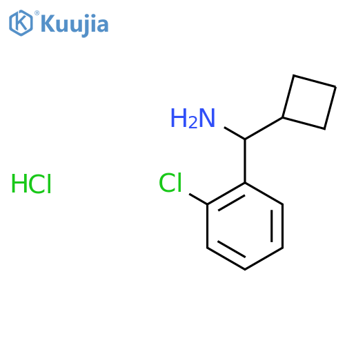 (2-Chlorophenyl)(cyclobutyl)methanamine hydrochloride structure