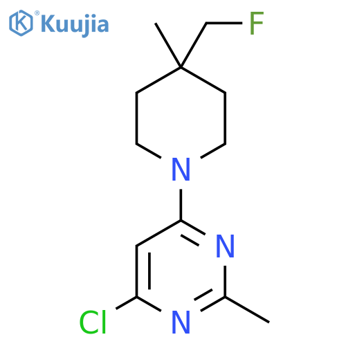 4-Chloro-6-(4-(fluoromethyl)-4-methylpiperidin-1-yl)-2-methylpyrimidine structure