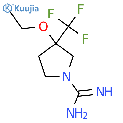 3-Ethoxy-3-(trifluoromethyl)pyrrolidine-1-carboximidamide structure