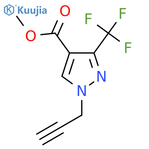 methyl 1-(prop-2-yn-1-yl)-3-(trifluoromethyl)-1H-pyrazole-4-carboxylate structure