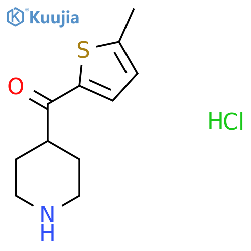 (5-Methylthiophen-2-yl)(piperidin-4-yl)methanone hydrochloride structure