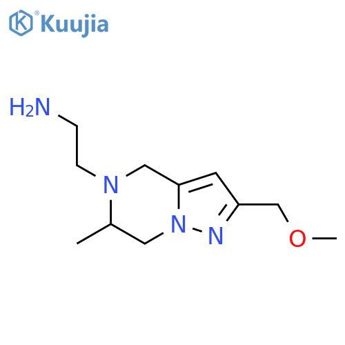 2-(2-(methoxymethyl)-6-methyl-6,7-dihydropyrazolo[1,5-a]pyrazin-5(4H)-yl)ethan-1-amine structure