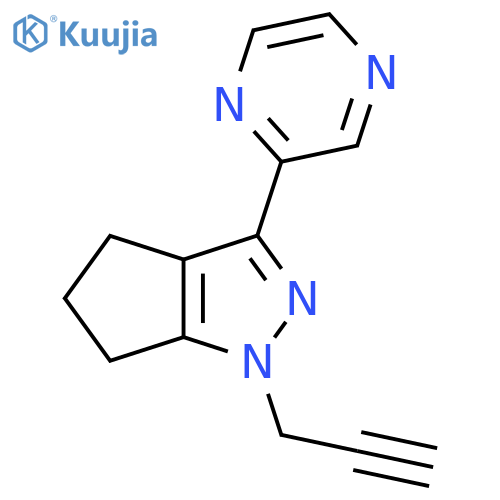 1-(Prop-2-yn-1-yl)-3-(pyrazin-2-yl)-1,4,5,6-tetrahydrocyclopenta[c]pyrazole structure