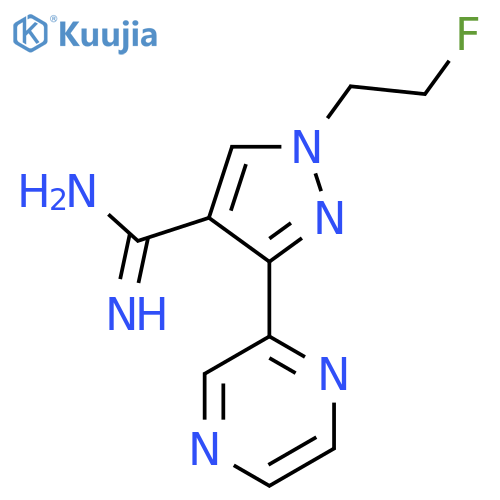 1-(2-fluoroethyl)-3-(pyrazin-2-yl)-1H-pyrazole-4-carboximidamide structure