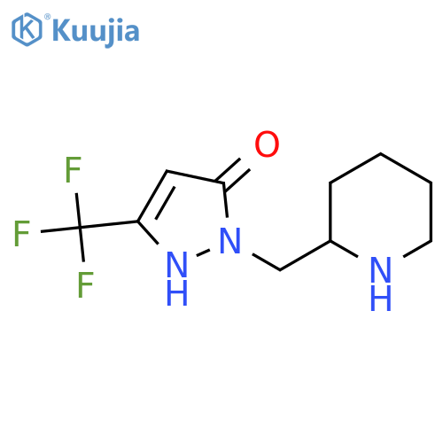 1-(Piperidin-2-ylmethyl)-3-(trifluoromethyl)-1H-pyrazol-5-ol structure
