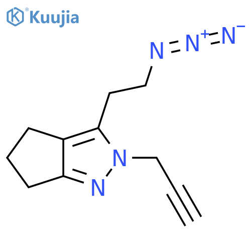 3-(2-Azidoethyl)-2-(prop-2-yn-1-yl)-2,4,5,6-tetrahydrocyclopenta[c]pyrazole structure