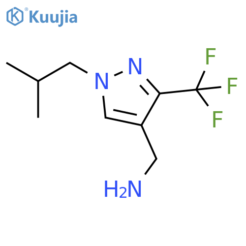 (1-isobutyl-3-(trifluoromethyl)-1H-pyrazol-4-yl)methanamine structure