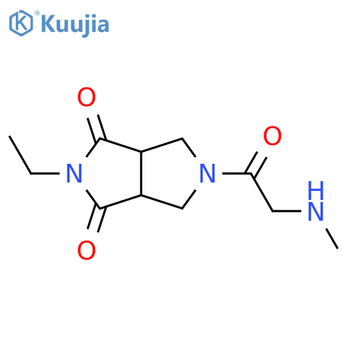 2-ethyl-5-(methylglycyl)tetrahydropyrrolo[3,4-c]pyrrole-1,3(2H,3aH)-dione structure