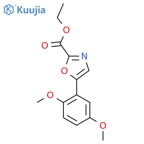 ethyl 5-(2,5-dimethoxyphenyl)oxazole-2-carboxylate structure