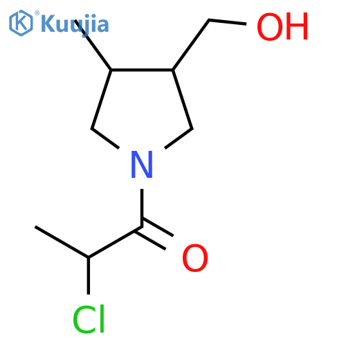 2-Chloro-1-(3-(hydroxymethyl)-4-methylpyrrolidin-1-yl)propan-1-one structure