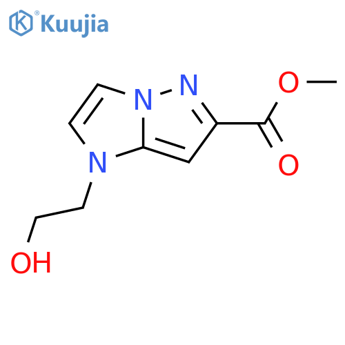 methyl 1-(2-hydroxyethyl)-1H-imidazo[1,2-b]pyrazole-6-carboxylate structure