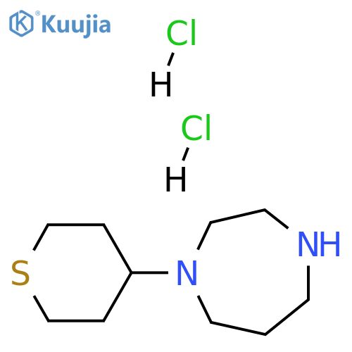 1-(thian-4-yl)-1,4-diazepane dihydrochloride structure