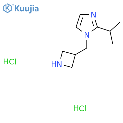 1-(azetidin-3-yl)methyl-2-(propan-2-yl)-1H-imidazole dihydrochloride structure