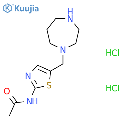 N-(5-((1,4-Diazepan-1-yl)methyl)thiazol-2-yl)acetamide dihydrochloride structure