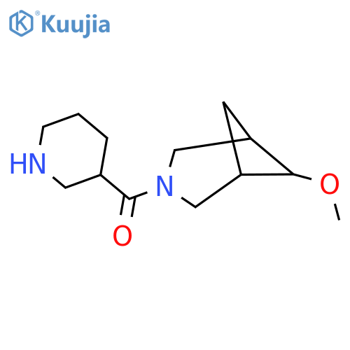 (6-Methoxy-3-azabicyclo[3.1.1]heptan-3-yl)(piperidin-3-yl)methanone structure