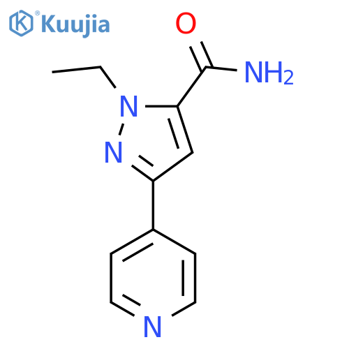 1-ethyl-3-(pyridin-4-yl)-1H-pyrazole-5-carboxamide structure