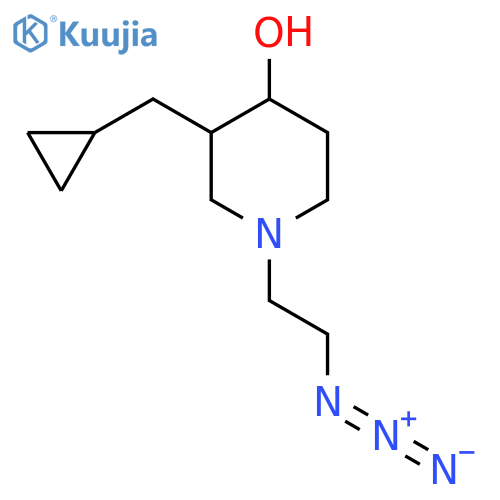 1-(2-Azidoethyl)-3-(cyclopropylmethyl)piperidin-4-ol structure