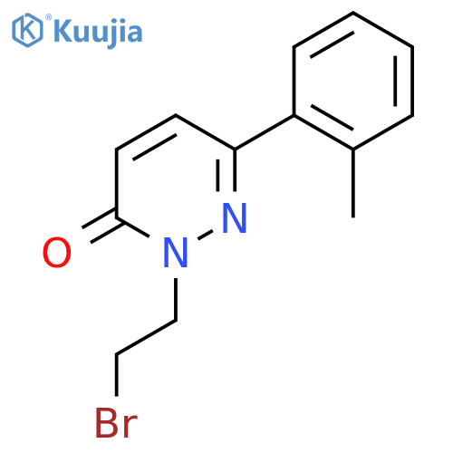 2-(2-Bromoethyl)-6-(2-methylphenyl)-2,3-dihydropyridazin-3-one structure