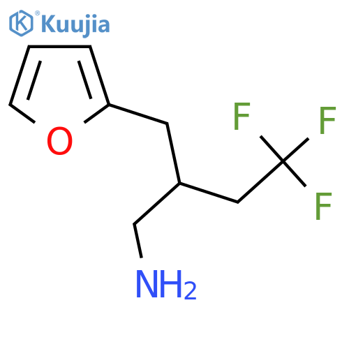4,4,4-Trifluoro-2-(furan-2-ylmethyl)butan-1-amine structure