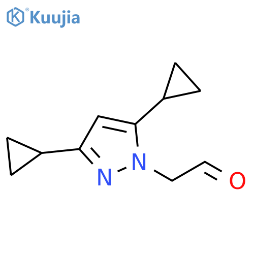 2-(3,5-dicyclopropyl-1H-pyrazol-1-yl)acetaldehyde structure
