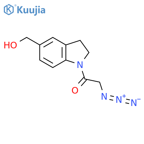 2-Azido-1-(5-(hydroxymethyl)indolin-1-yl)ethan-1-one structure