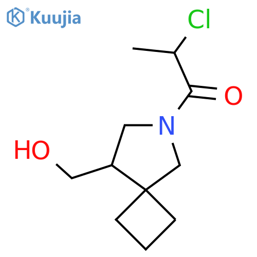 2-Chloro-1-(8-(hydroxymethyl)-6-azaspiro[3.4]octan-6-yl)propan-1-one structure