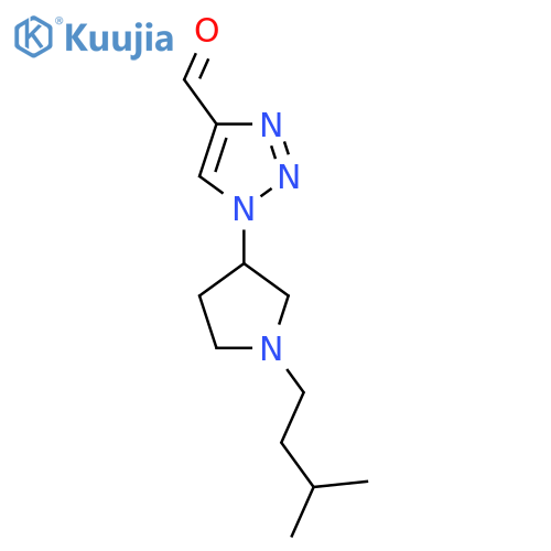 1-(1-isopentylpyrrolidin-3-yl)-1H-1,2,3-triazole-4-carbaldehyde structure