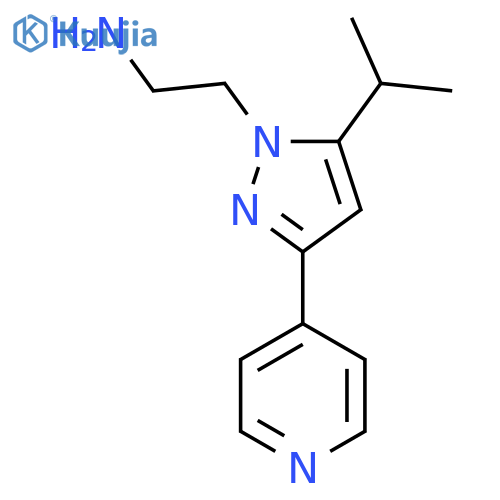 2-(5-isopropyl-3-(pyridin-4-yl)-1H-pyrazol-1-yl)ethan-1-amine structure