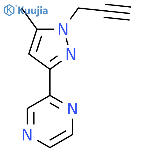 2-(5-methyl-1-(prop-2-yn-1-yl)-1H-pyrazol-3-yl)pyrazine structure