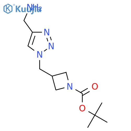 Tert-butyl 3-((4-(aminomethyl)-1H-1,2,3-triazol-1-yl)methyl)azetidine-1-carboxylate structure