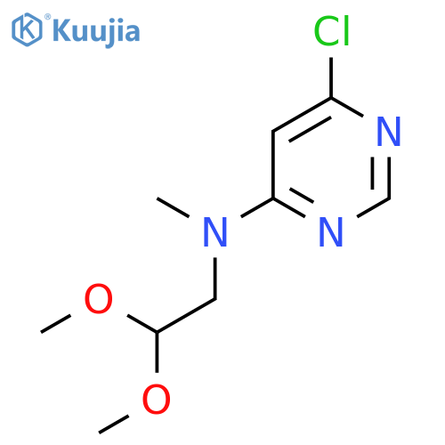 6-chloro-N-(2,2-dimethoxyethyl)-N-methylpyrimidin-4-amine structure