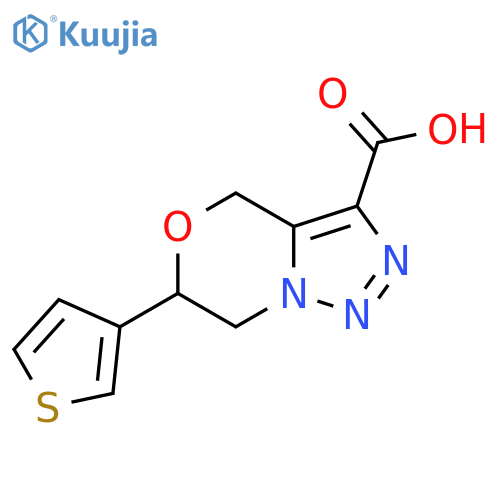 6-(Thiophen-3-yl)-6,7-dihydro-4H-[1,2,3]triazolo[5,1-c][1,4]oxazine-3-carboxylic acid structure