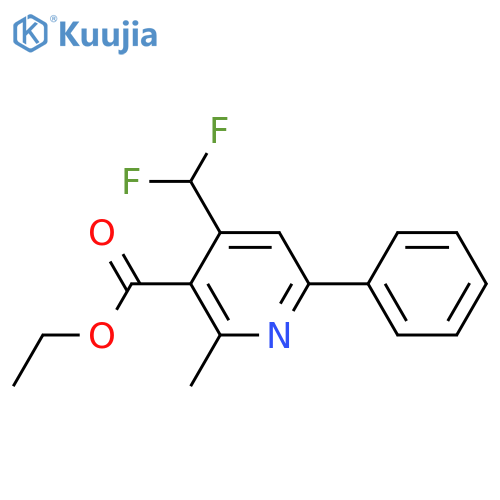 Ethyl 4-(difluoromethyl)-2-methyl-6-phenylnicotinate structure