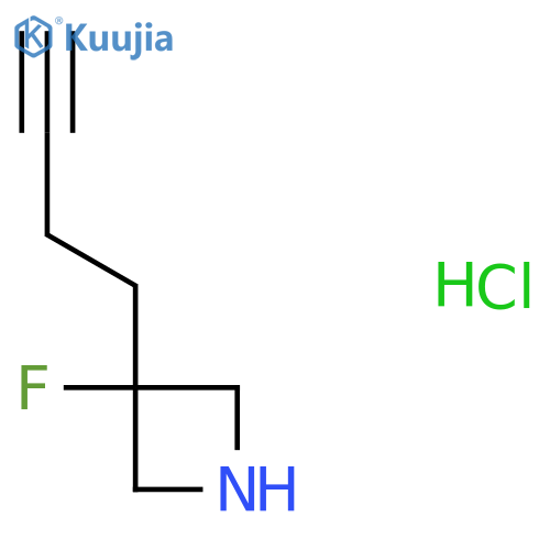 3-(But-3-yn-1-yl)-3-fluoroazetidine hydrochloride structure