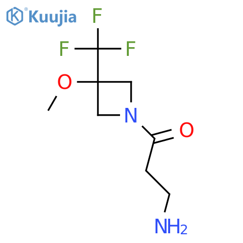 3-Amino-1-(3-methoxy-3-(trifluoromethyl)azetidin-1-yl)propan-1-one structure