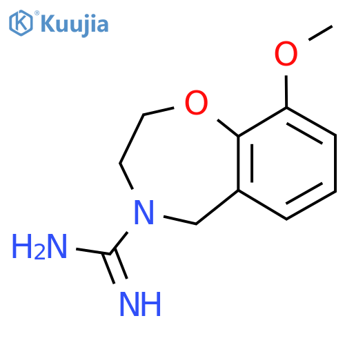 9-methoxy-2,3-dihydrobenzo[f][1,4]oxazepine-4(5H)-carboximidamide structure
