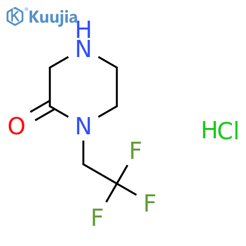 1-(2,2,2-Trifluoroethyl)piperazin-2-one hydrochloride structure