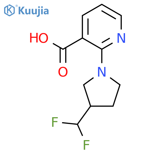 2-(3-(Difluoromethyl)pyrrolidin-1-yl)nicotinic acid structure