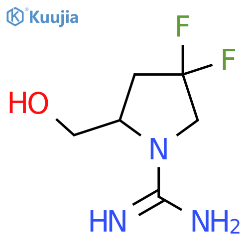 4,4-Difluoro-2-(hydroxymethyl)pyrrolidine-1-carboximidamide structure