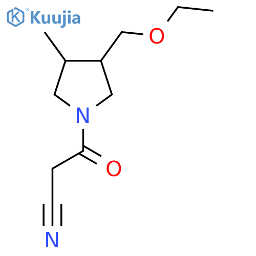 3-(3-(Ethoxymethyl)-4-methylpyrrolidin-1-yl)-3-oxopropanenitrile structure