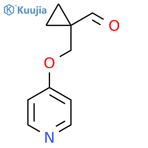 1-((Pyridin-4-yloxy)methyl)cyclopropane-1-carbaldehyde structure